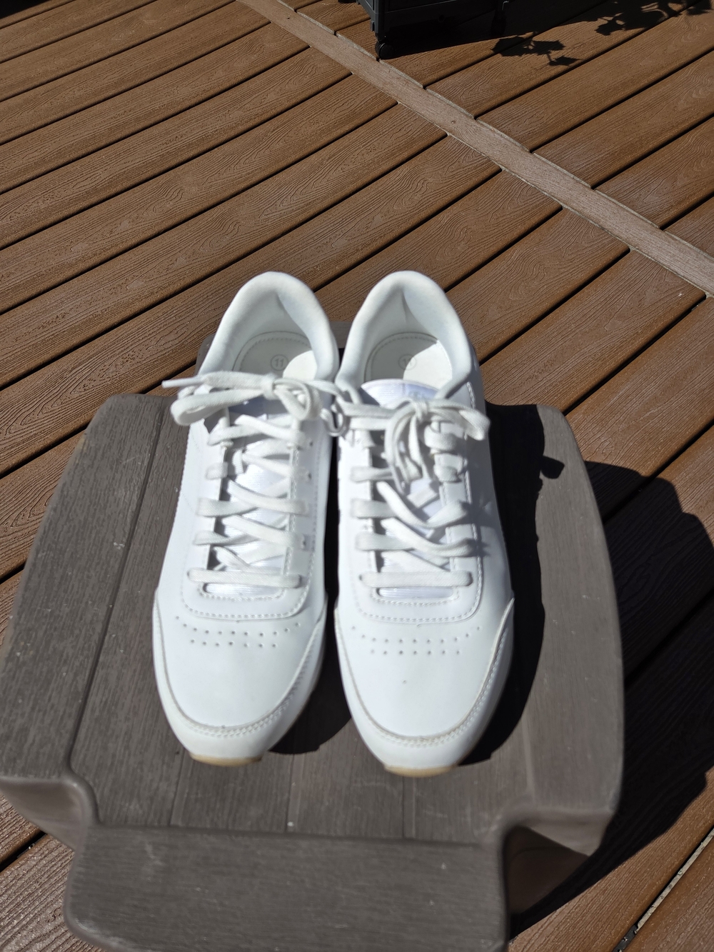 Champion Classic White Sneakers With Memory Foam Insoles, Size 11